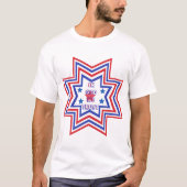 Red, Blue, White Star American Slogan T-Shirt (Vorderseite)