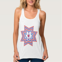 Red, Blue, White Star American Slogan