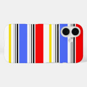 Red Blue White Stripes Design Case-Mate iPhone Hülle (Rückseite (Horizontal))