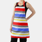 Red Blue White Stripes Design Schürze (InSitu)