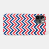 Red Blue White Zig Zag Lines Geometric Baseball Case-Mate iPhone Hülle (Rückseite (Horizontal))