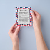 Red Blue White Zig Zag Lines Geometric Baseball Flyer (Gruppe)