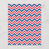 Red Blue White Zig Zag Lines Geometric Baseball Flyer (Hinten)