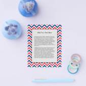 Red Blue White Zig Zag Lines Geometric Baseball Flyer (Einzeln)
