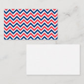 Red Blue White Zig Zag Lines Geometric Baseball Visitenkarte (Vorne/Hinten)
