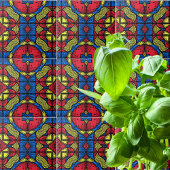 Red Blue Yellow African Tribal Pattern Fliese