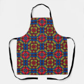 Red Blue Yellow African Tribal Pattern Schürze (Vorderseite)