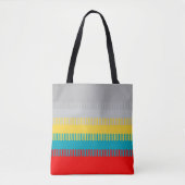Red Blue Yellow Black Grau Abstraktes einzigartige Tasche (Vorderseite)