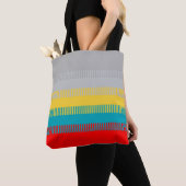 Red Blue Yellow Black Grau Abstraktes einzigartige Tasche (Von Nahem)