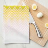 Red Blue Yellow Chic Einzigartiges Zigzag Muster Geschirrtuch (Viertel Falte)