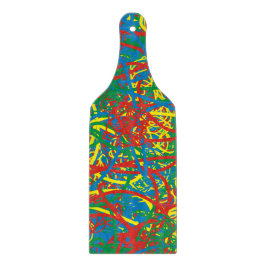 Red Blue Yellow Green Scribble Hot Mess Graffiti Schneidebrett