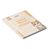 Red Blue Yellow Playful Kids Personalized Notepad Notizblock (angewinkelt)