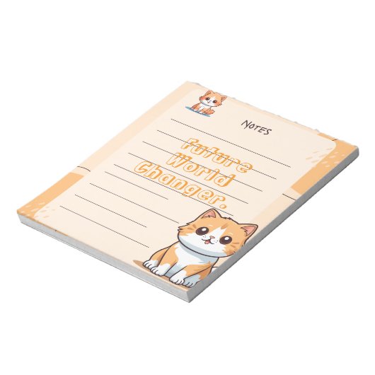 Red Blue Yellow Playful Kids Personalized Notepad Notizblock (Rotiert)