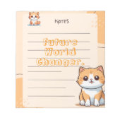 Red Blue Yellow Playful Kids Personalized Notepad Notizblock (Vorderseite)