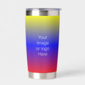 Red Blue Yellow Traveler Gradient Personalize Thermobecher (Links)