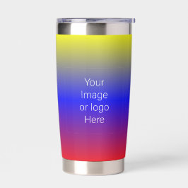 Red Blue Yellow Traveler Gradient Personalize Thermobecher