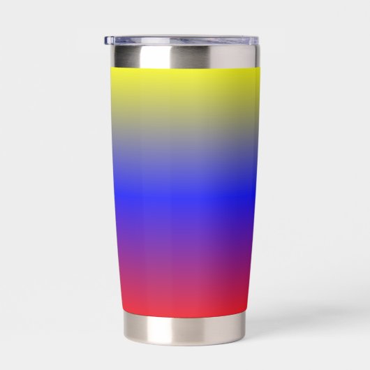 Red Blue Yellow Traveler Gradient Personalize Thermobecher (Rechts)