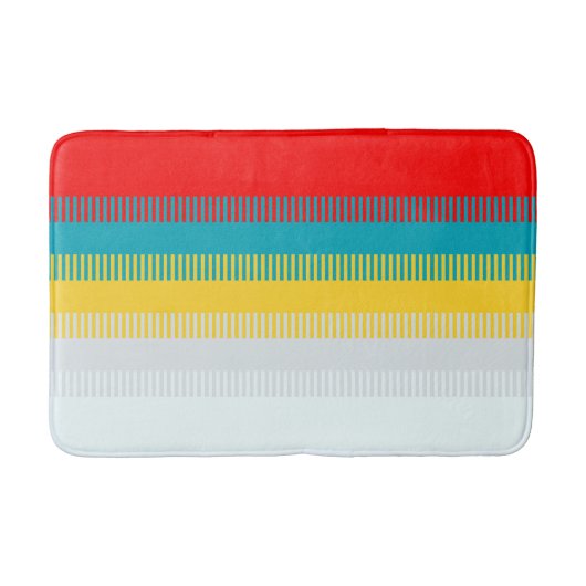 Red Blue Yellow White Grey Niedlich Chic Einzigart Badematte (Vorderseite)