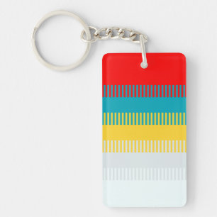 Red Blue Yellow White Grey Niedlich Chic Einzigart Schlüsselanhänger