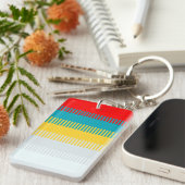 Red Blue Yellow White Grey Niedlich Chic Einzigart Schlüsselanhänger (Vorderseite rechts)