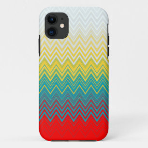 Red Blue Yellow White Zigzag Case-Mate iPhone Hülle