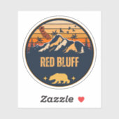 Red Bluff, Kalifornien Aufkleber (Blatt)