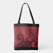 Red Blüh Design mit Monogram Tasche (Rückseite)