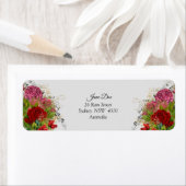 Red Blume Address Labels - Personalisiert (Insitu)