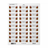 Red Blume Address Labels - Personalisiert (Vorne)