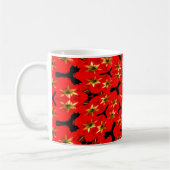 Red Blume Amaryllis Pattern Kaffeetasse (Links)