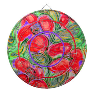 Red Blume Art Fantasy Dartboard Dartscheibe