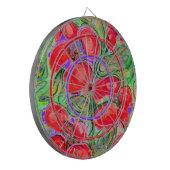 Red Blume Art Fantasy Dartboard Dartscheibe (Vorderseite Links)