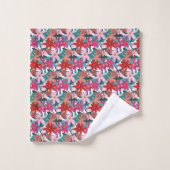 RED-BLUME BADHANDTUCH SET (Waschlappen)