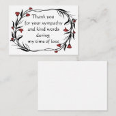 Red Blume Black Leaf Vielen Dank für Ihre Karte (Vorne/Hinten)