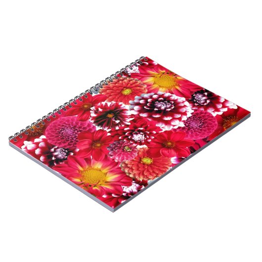 Red Blume Bouquet Notizblock (Linke Seite)