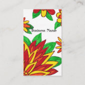 Red Blume Business Cards Visitenkarte (Rückseite)