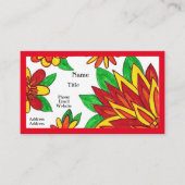 Red Blume Business Cards Visitenkarte (Vorderseite)