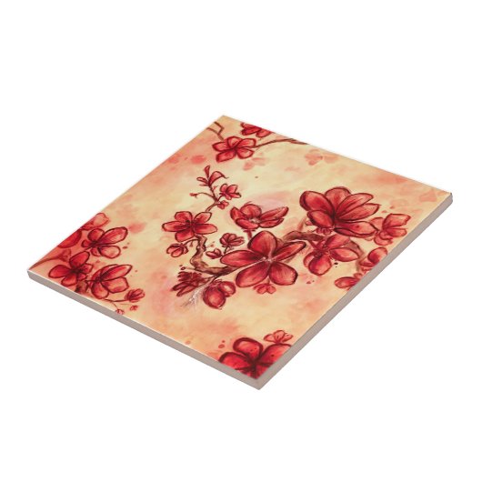 Red Blume Dance Fliese (Seite)