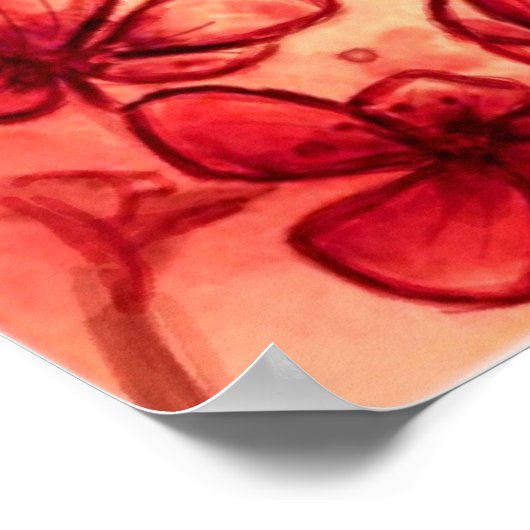 Red Blume Dance Poster (Ecke)