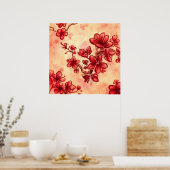Red Blume Dance Poster (Küche)