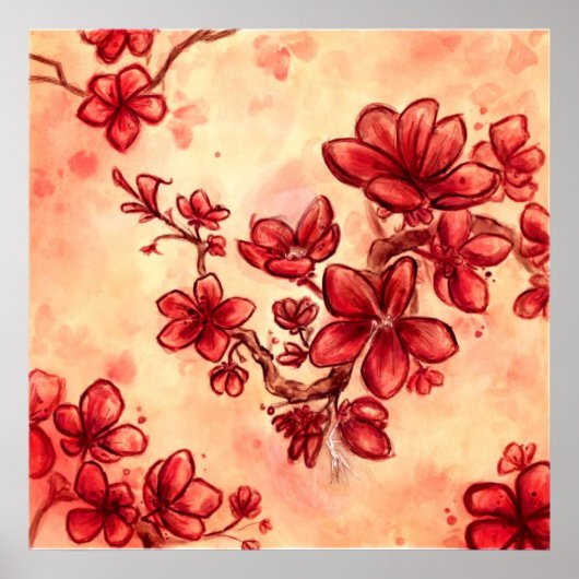 Red Blume Dance Poster (Vorne)