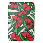 Red Blume Doodle Art Badematte (Vorderseite Vertikal)