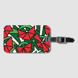 Red Blume Doodle Art Gepäckanhänger