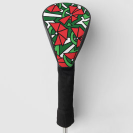 Red Blume Doodle Art Golf Headcover