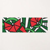 Red Blume Doodle Art Yogamatte (Vorderseite (Horizontal))