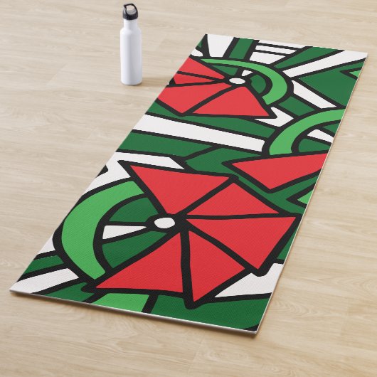 Red Blume Doodle Art Yogamatte (Beispiel)