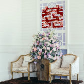 Red Blume Double Xi Chinesisch Hochzeit Fensteraufkleber