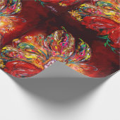 RED BLUME FAIRA Fantasy Geschenkpapier (Ecke)