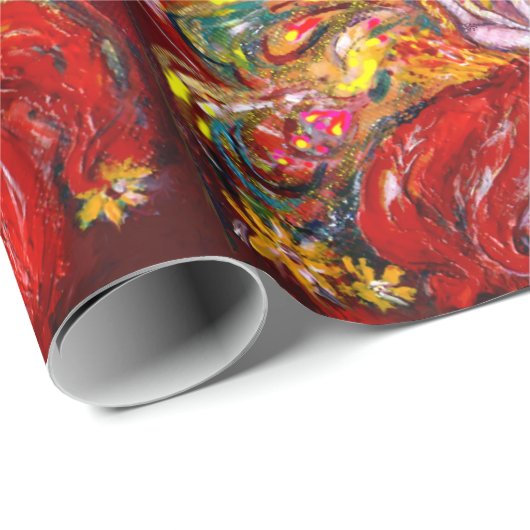 RED BLUME FAIRA Fantasy Geschenkpapier (Rolleneckpunkt)