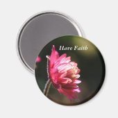 Red Blume Faith Inspiration Magnet (Vorderseite/Rückseite)